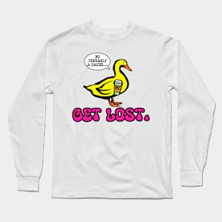 GET LOST DUCK LOGO PINK Long Sleeve T-Shirt